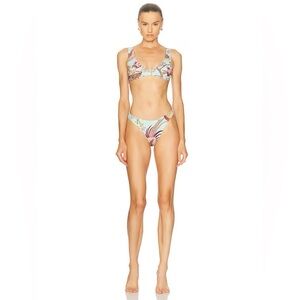Skims X Roberto Cavalli Designer Collab Plunge Triangle Bikini Top NWT NWB